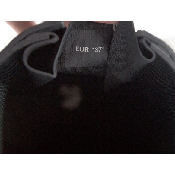 Off-White Black Rubber Leather All Weather Rain Riding Boots 37 NIB - Picture 9 of 10